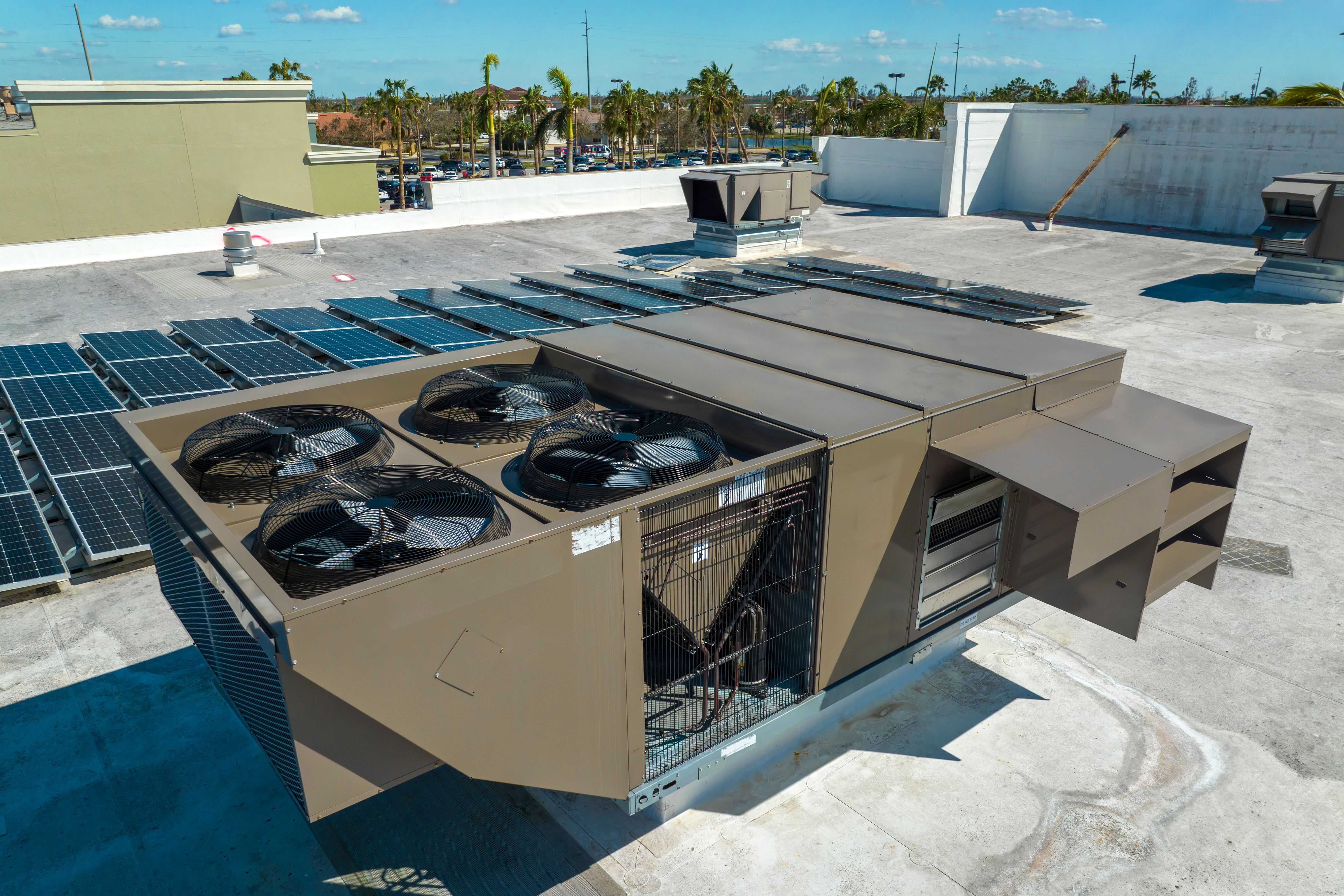 Rooftop packaged condensing unit installation